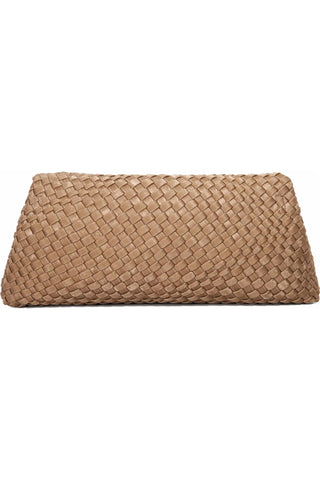 Modern Woven Faux Leather Mini Clutch