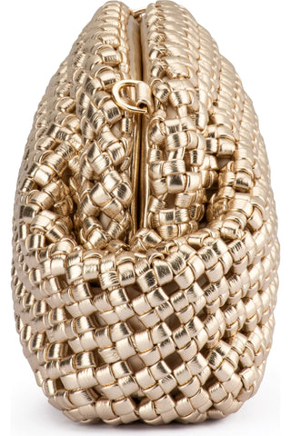 Everly Woven Frame Clutch Purse