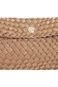Modern Woven Faux Leather Mini Clutch